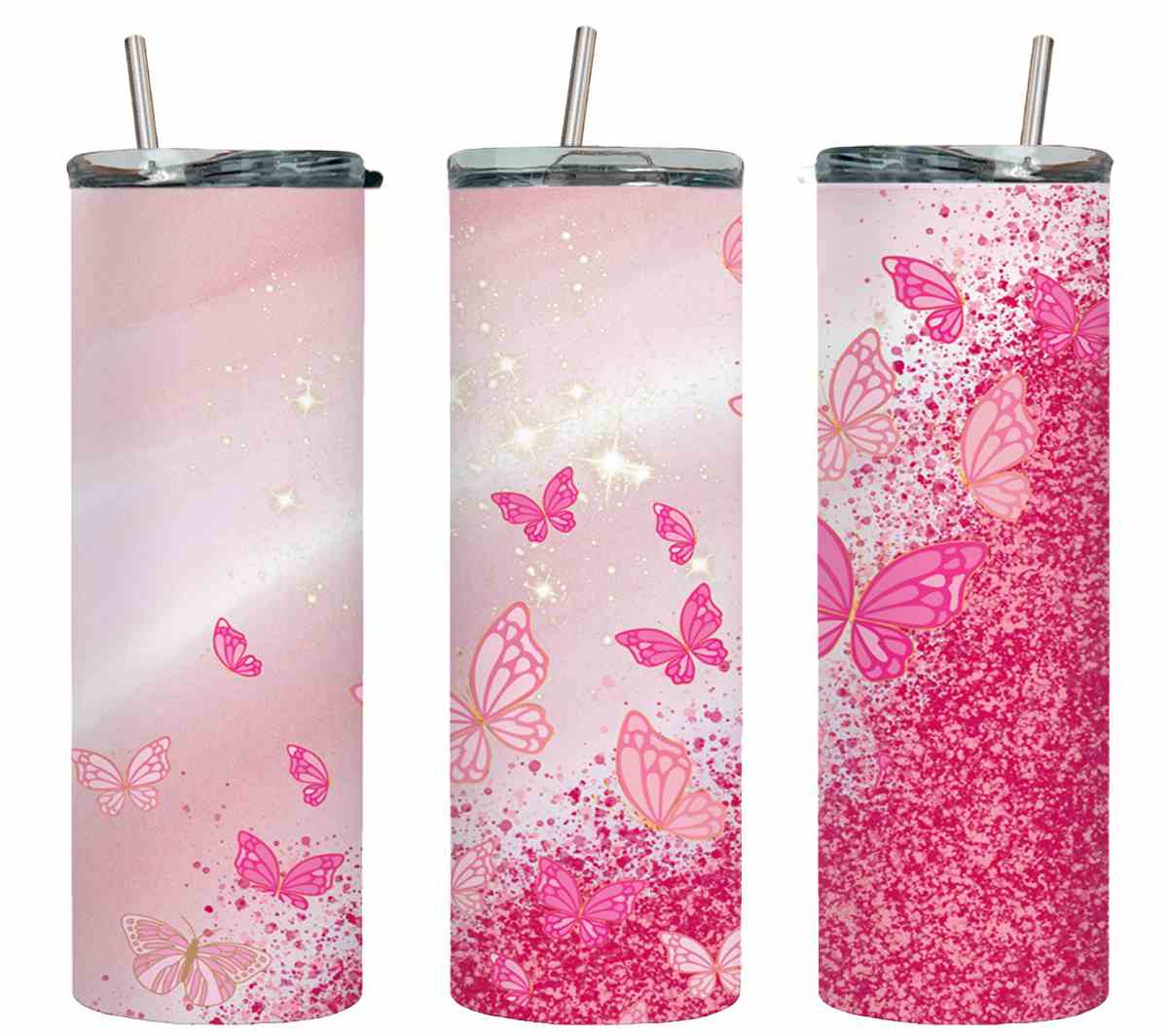 Butterfly Glitter Pink-8329